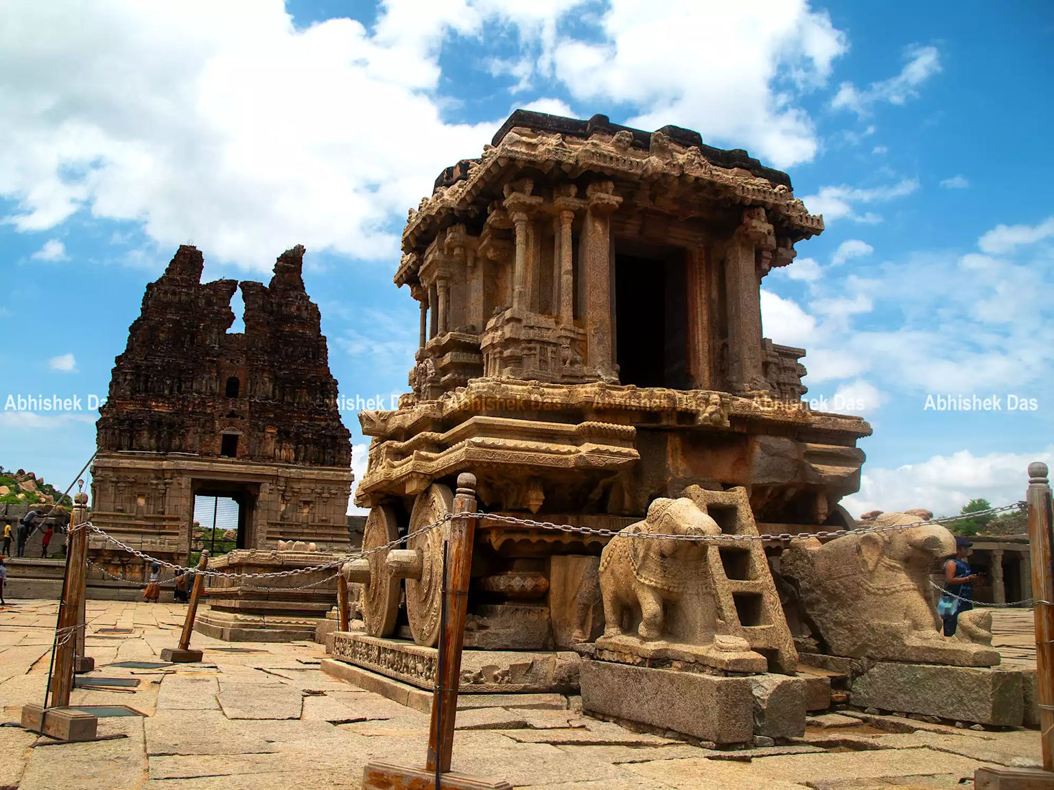 Stone chariot at Hampi ruins, Karnataka, a popular solo travel destination in India