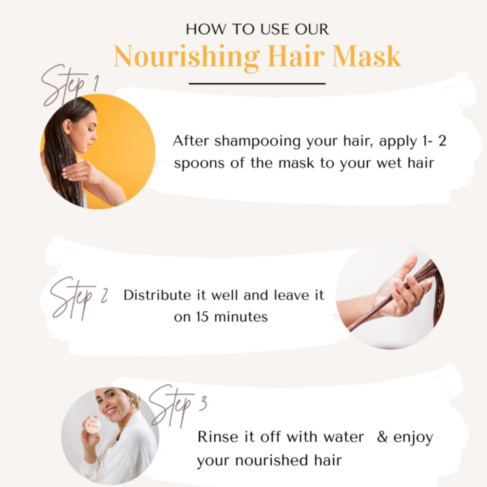 Step-by-step instructions for using a nourishing hair mask to help repair and nourish hair