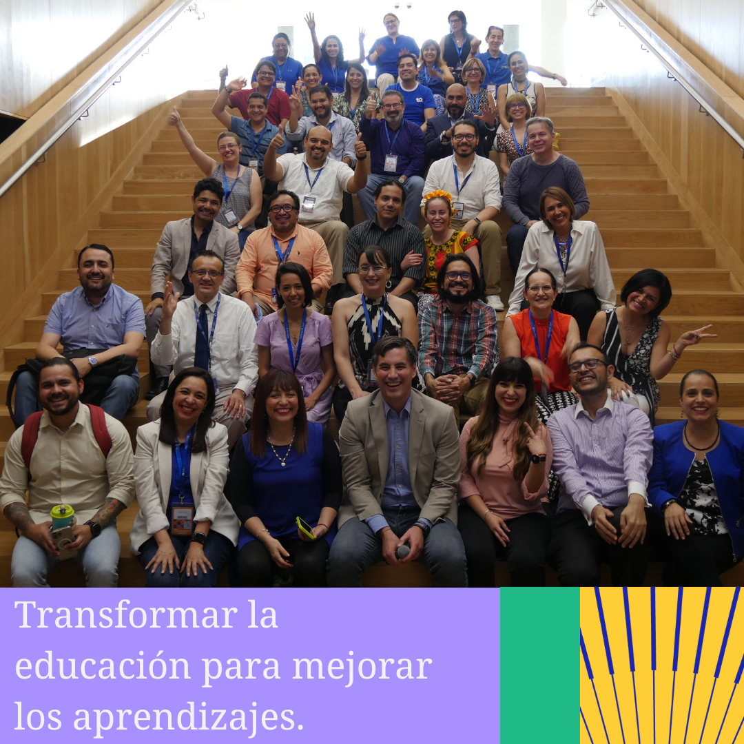 Group of educators and professionals gathered for an educational innovation event focused on transforming education and improving learning outcomes