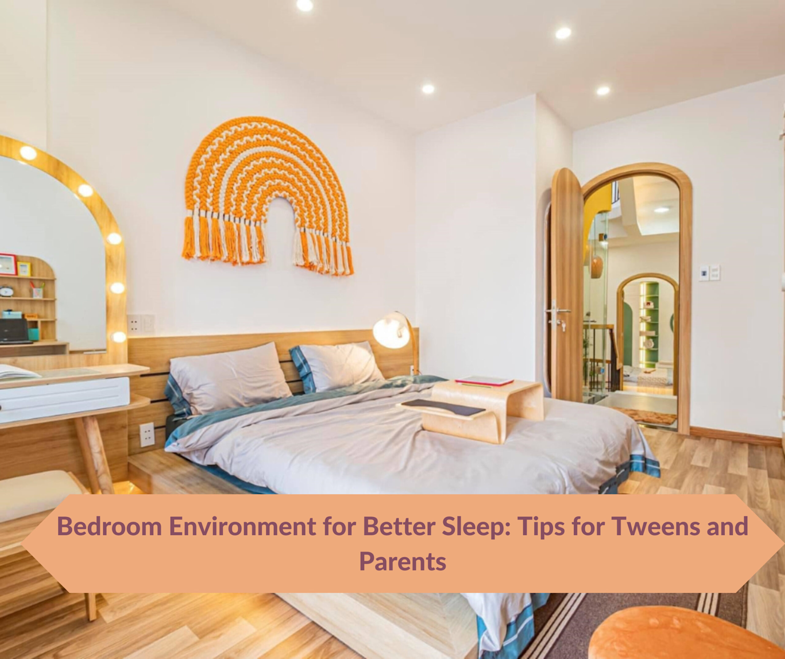 Bedroom setup promoting restful sleep and relaxation for teenagers