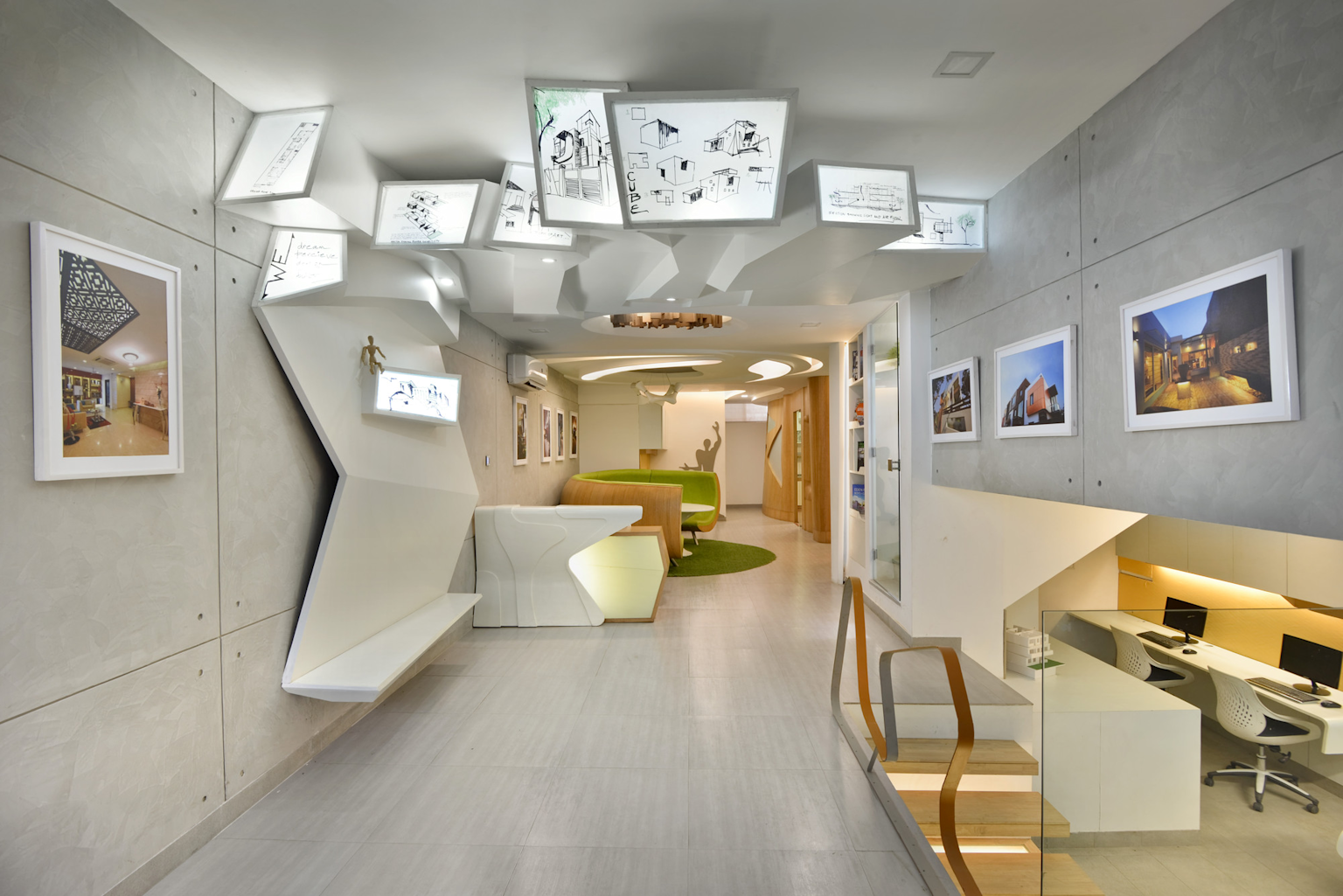 Modern architecture office workspace