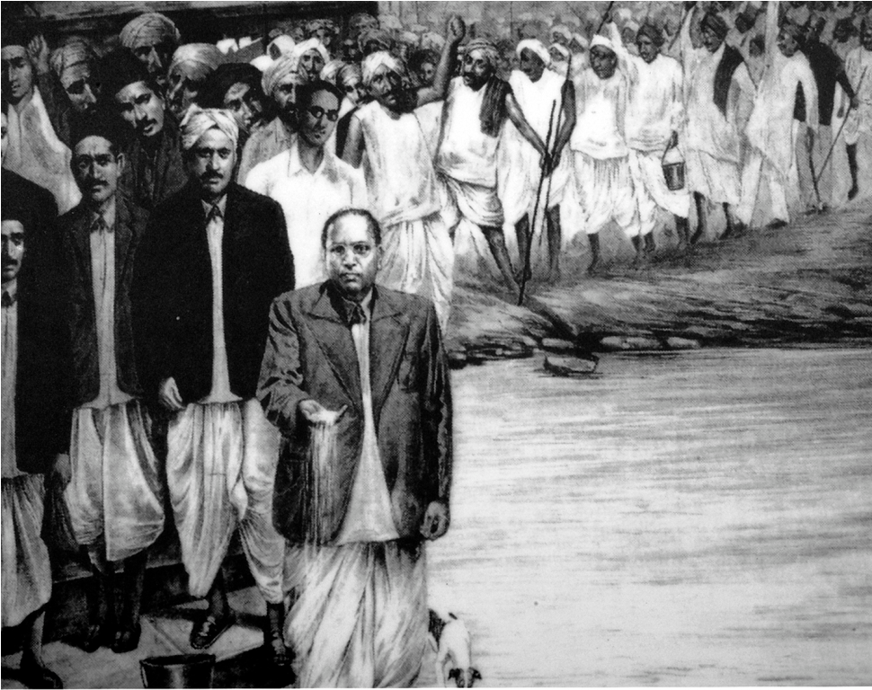 Dr. B.R. Ambedkar leading social reform against caste discrimination and untouchability related to access to water