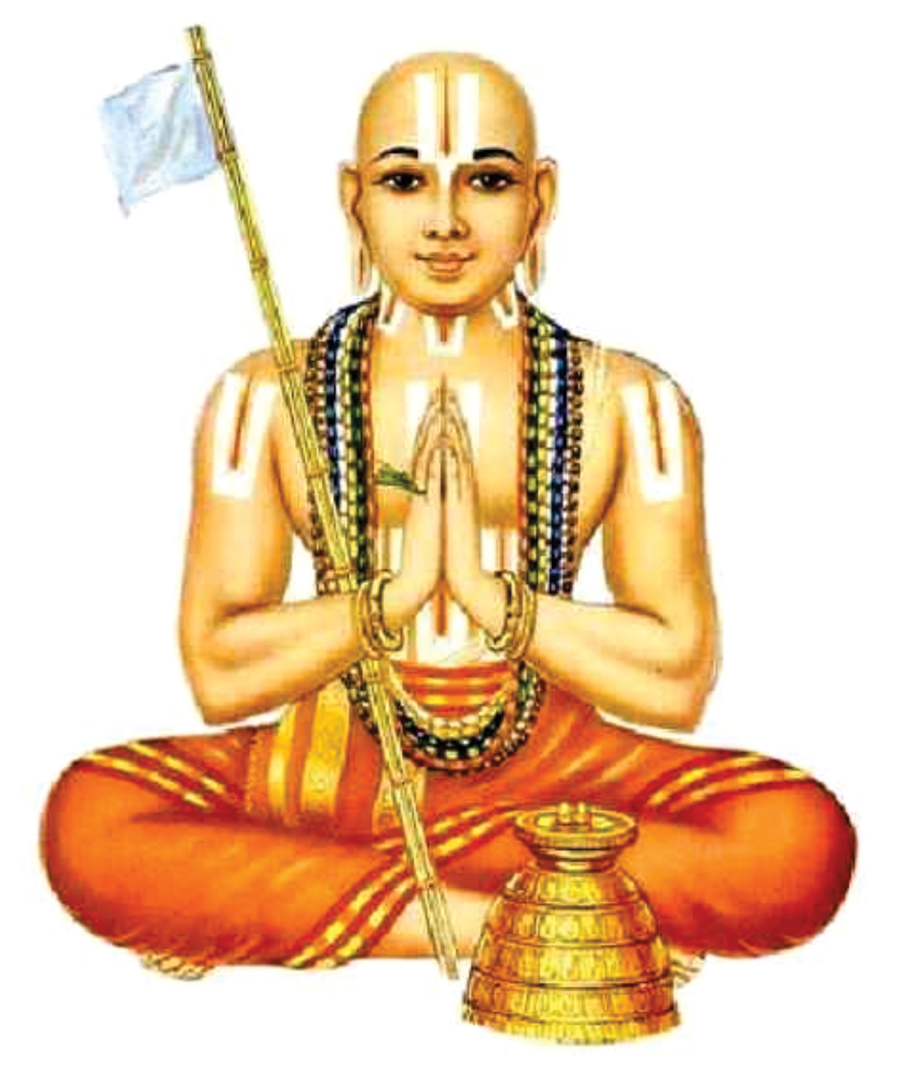 Illustration of a Bhakti movement saint, possibly Sant Ravidas, symbolizing devotion and spirituality