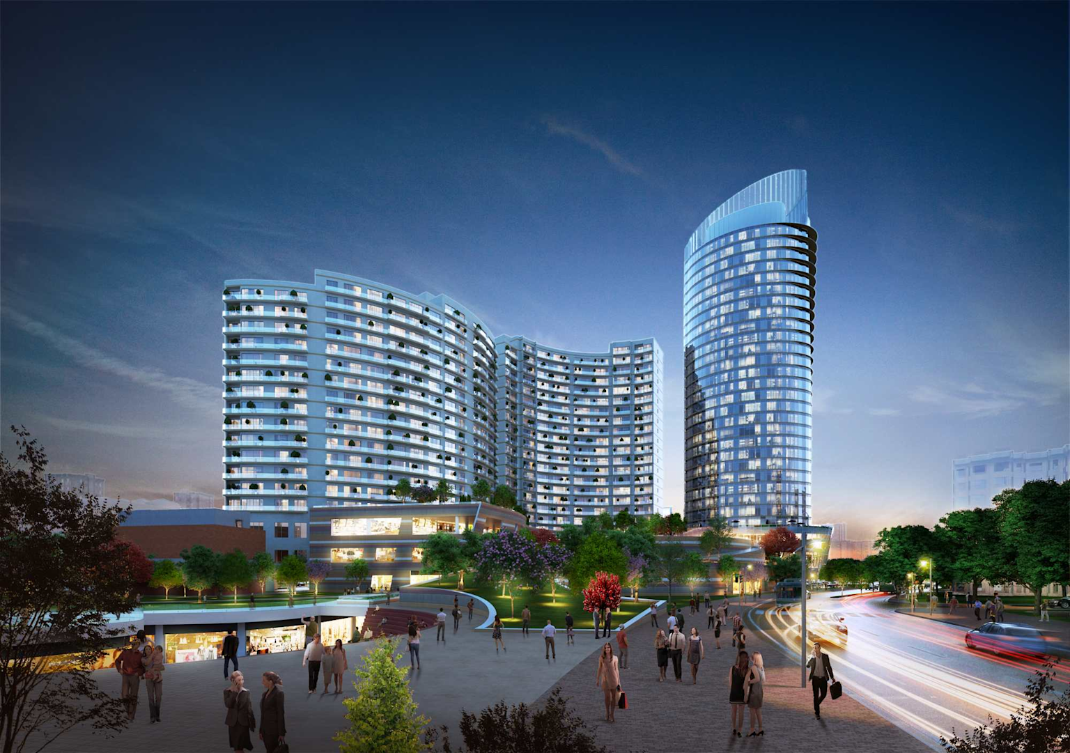 Modern high-rise buildings and urban development in Sofia, Bulgaria, illustrating a contemporary property investment project