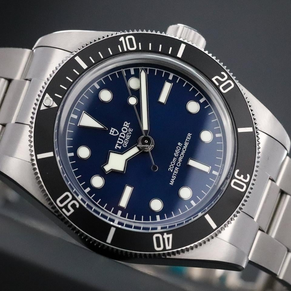 Tudor Black Bay 68 43mm 2025 model with blue dial and black bezel, exemplifying Tudor's blend of modern and classic design