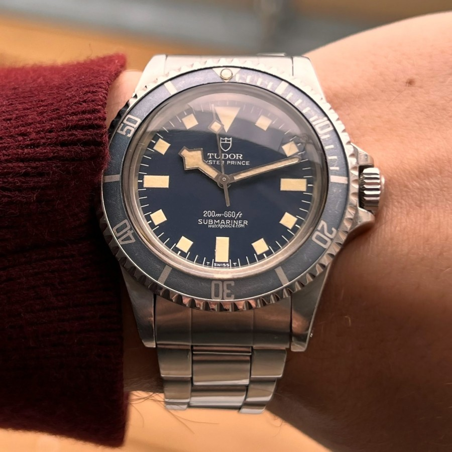 Vintage Tudor Submariner with iconic snowflake hands from the 1970s showcasing Tudor's heritage in robust dive watches