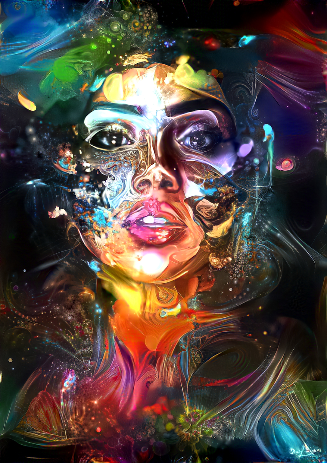 Vibrant AI-generated digital artwork showcasing the creative potential of artificial intelligence in art and design