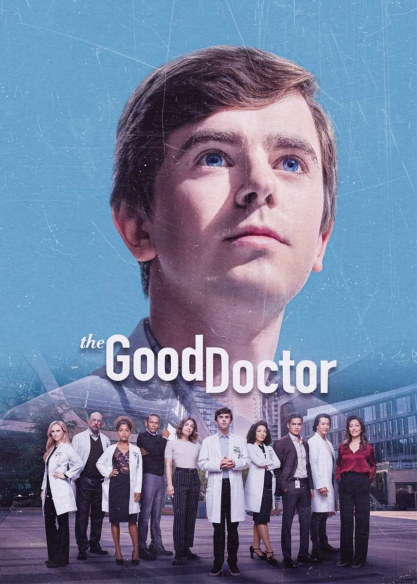 Poster of the medical drama series The Good Doctor featuring the main cast in professional attire