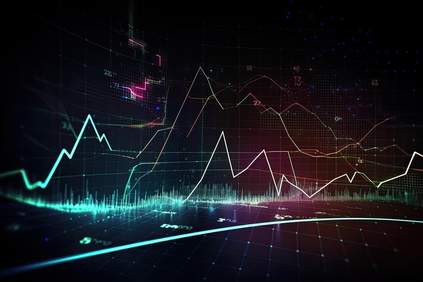 Financial Charts Background