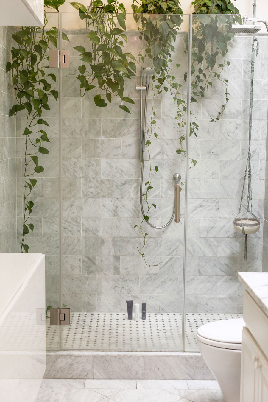 Pristine marble shower