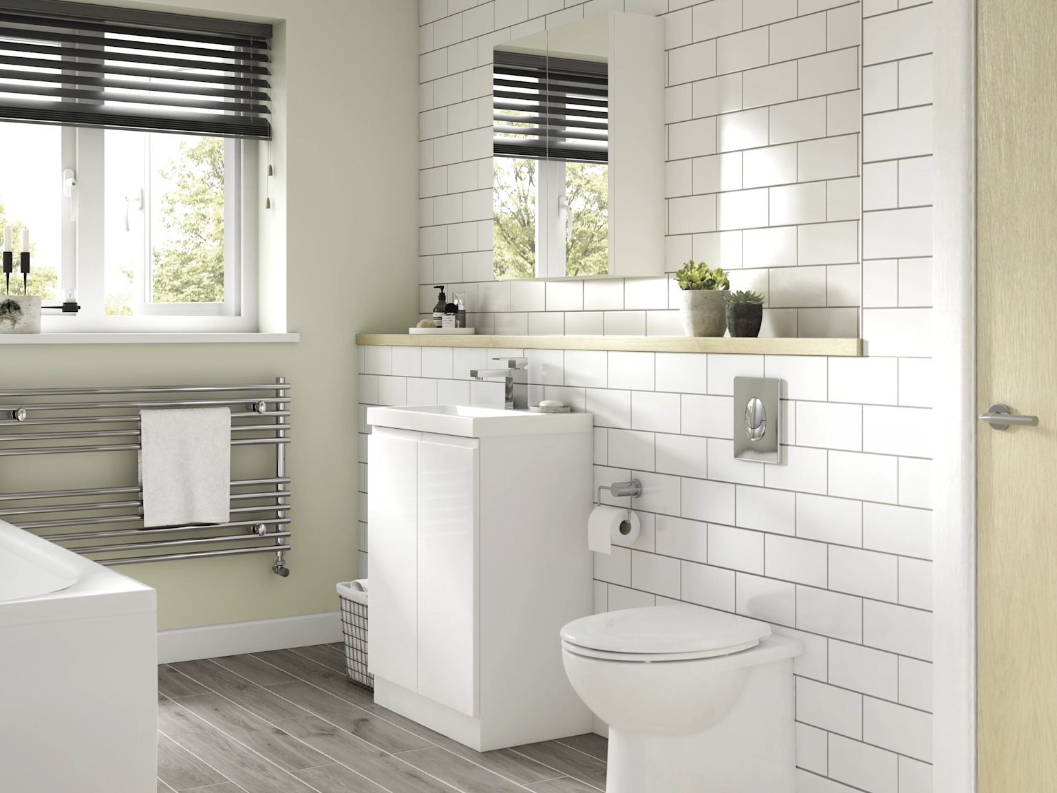 Clean modern bathroom