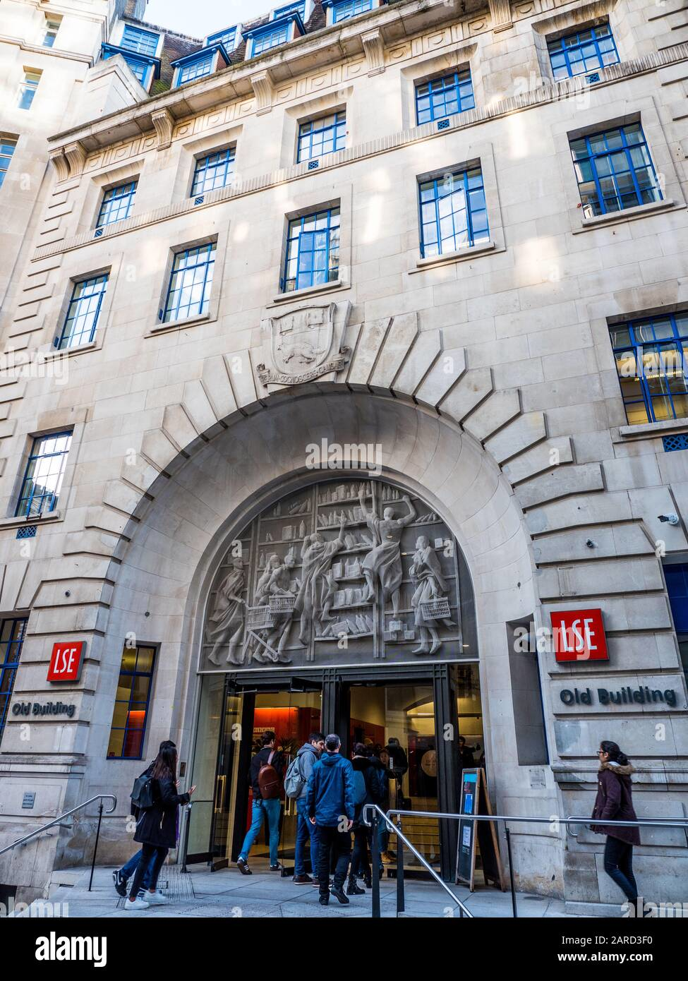 The Old Building entrance of the London School of Economics, connected historically to the Fabian Society's founding