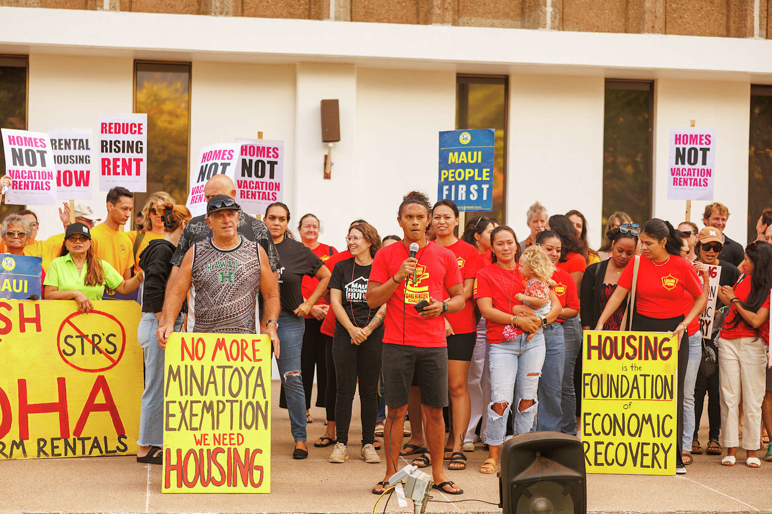 Protesters in Maui rally for affordable housing and against vacation rentals impacting local communities