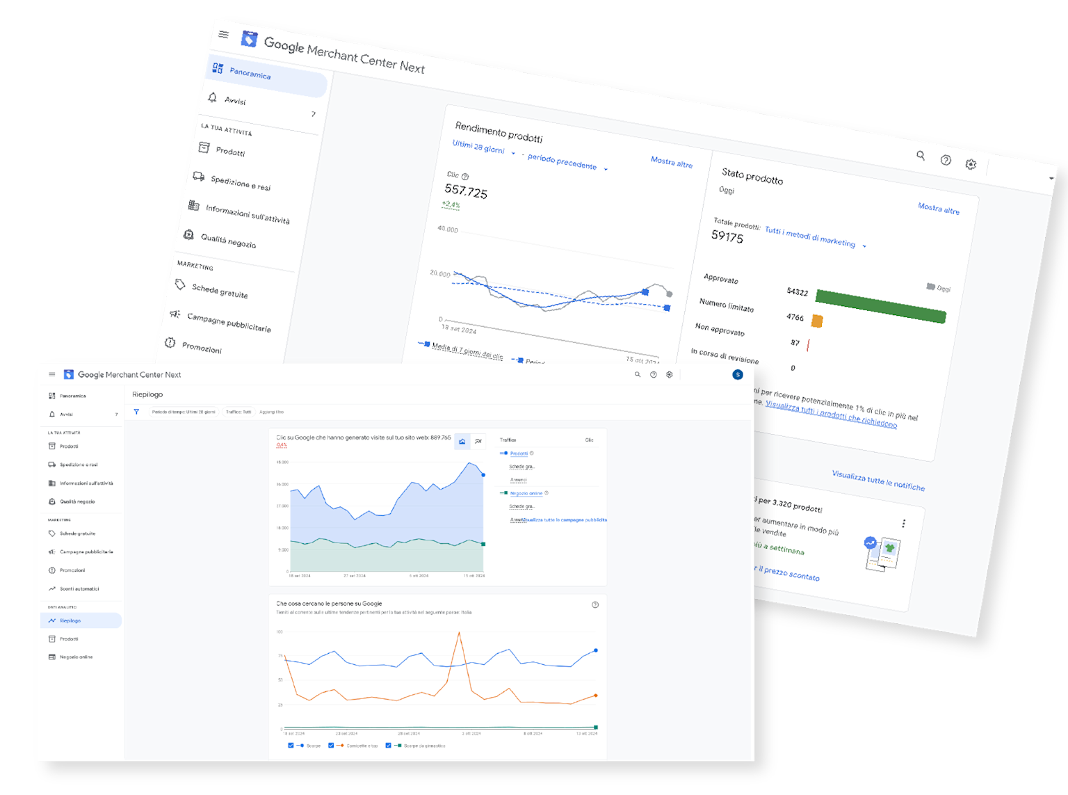 Merchant Center Dashboard