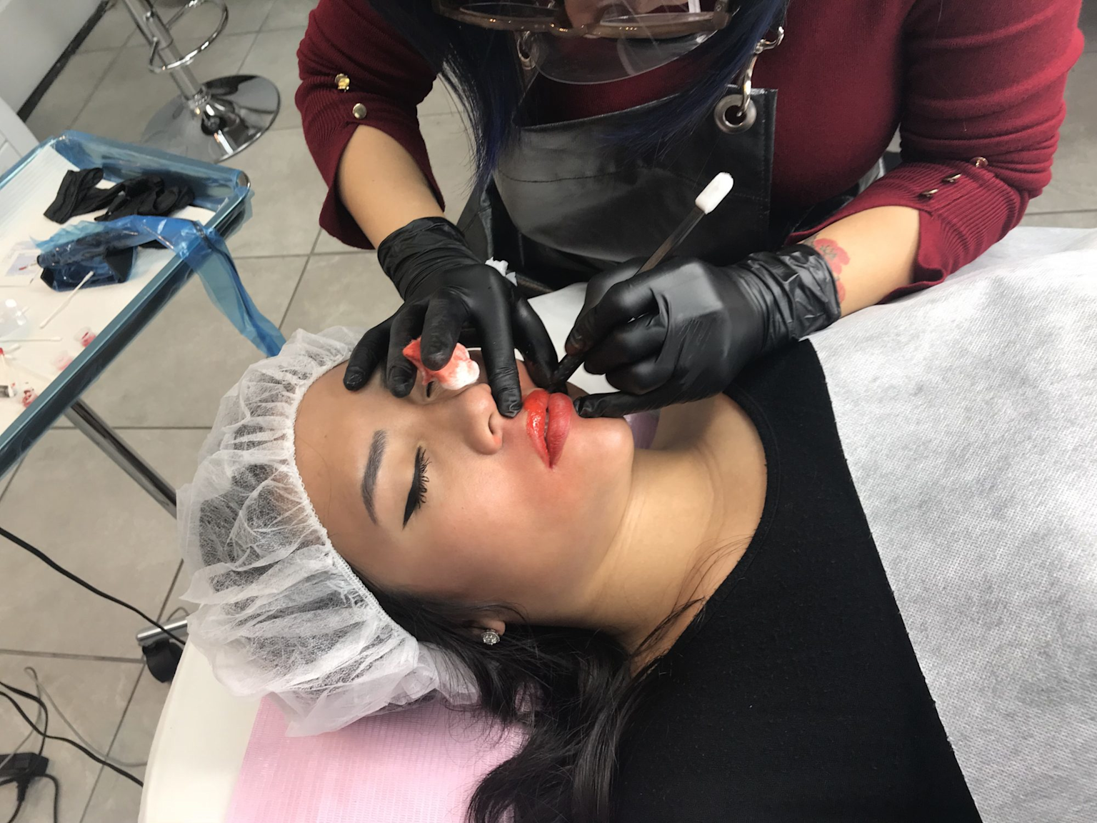 Professional cosmetic tattoo clinic Perth with clean workspace