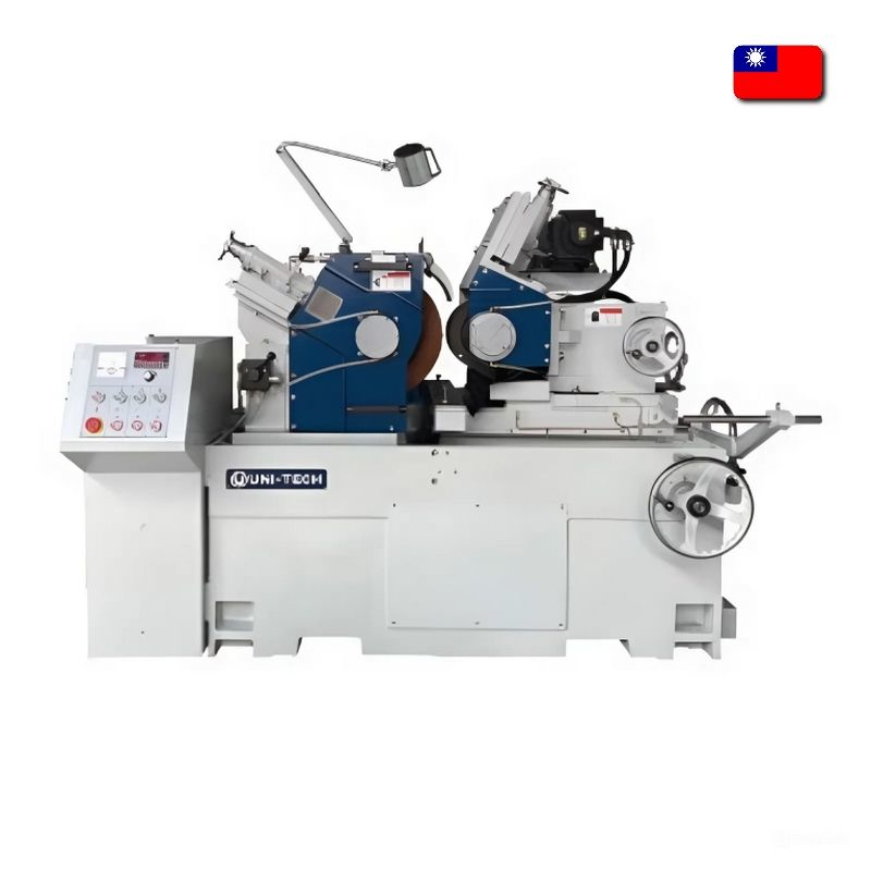 Centerless grinding machine with manual controls manufactured in Taiwan