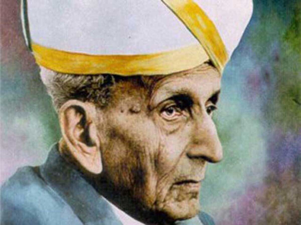 Portrait of Mokshagundam Visvesvaraya, commemorated on Engineers Day in India