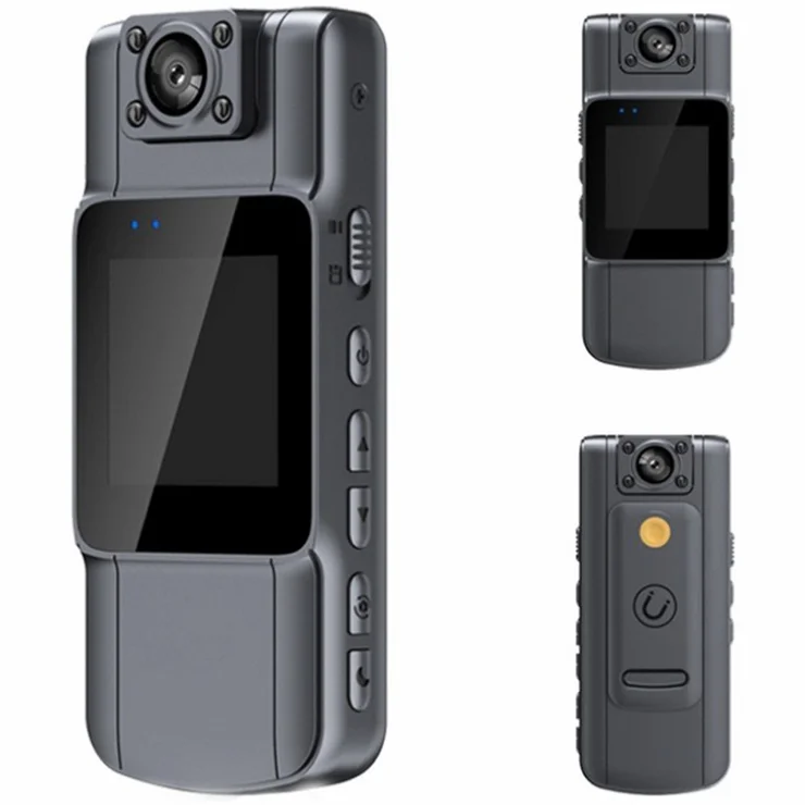 L11 digital body-worn camera showing front and back views with operational buttons visible