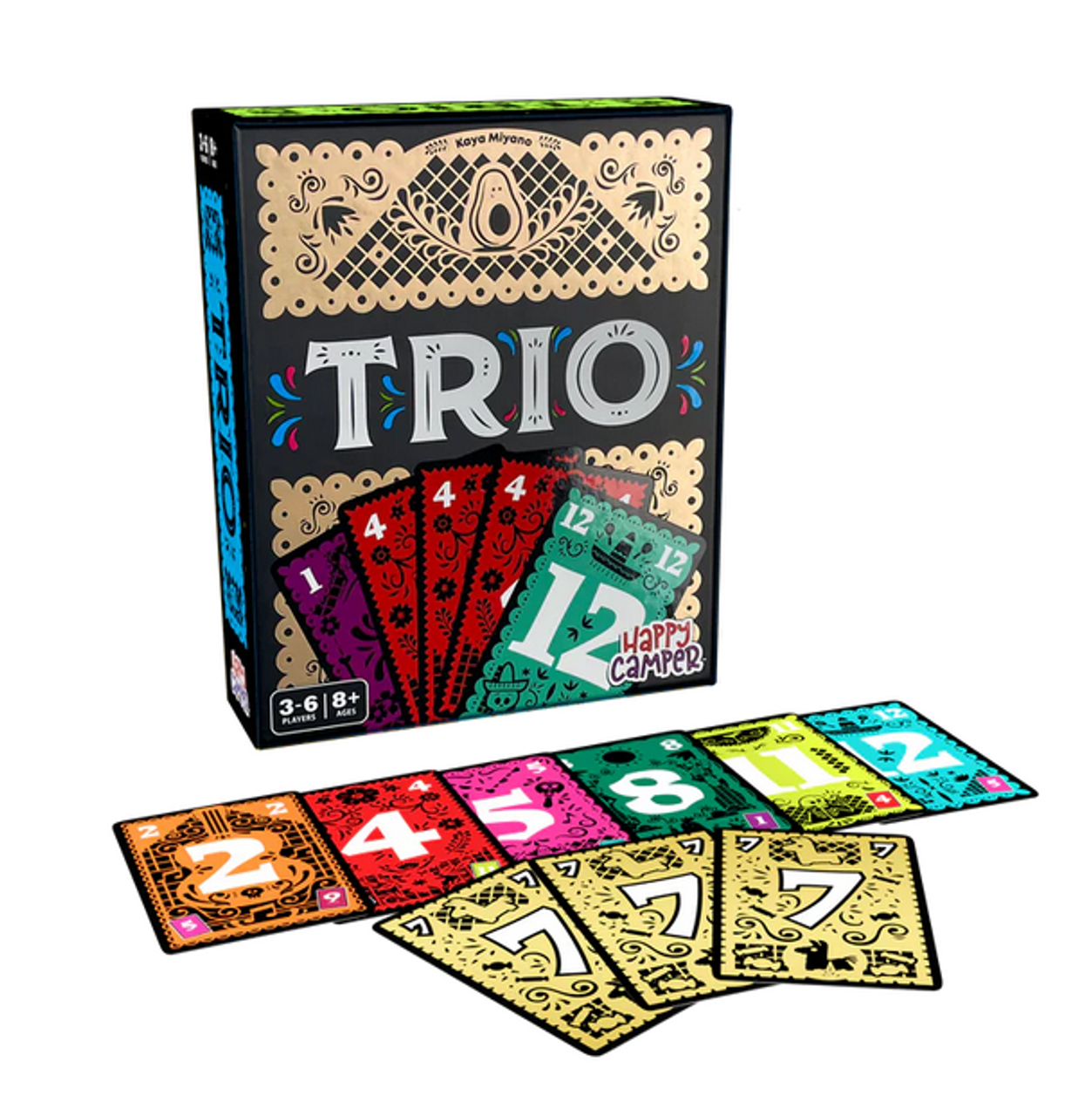 Trio, Le Jeu Qui Ambiance Les Soirées Jeux Trio board game box and colorful cards showing the game