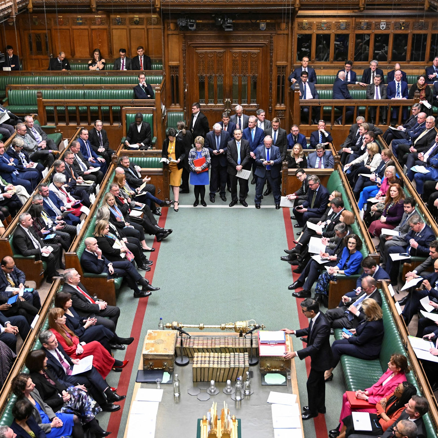UK Parliament's House of Commons during a session likely debating a Middle East foreign policy issue