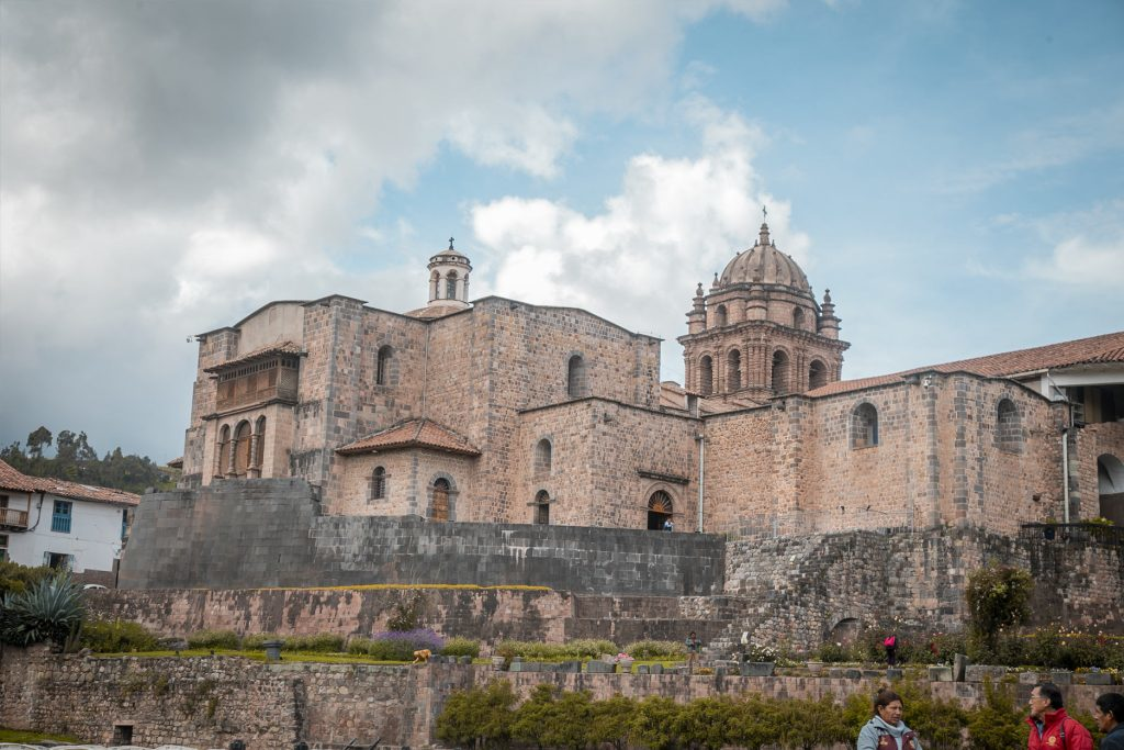 Qorikancha, the Temple of the Sun in Cusco, Peru, showcasing Inca stonework with colonial architecture