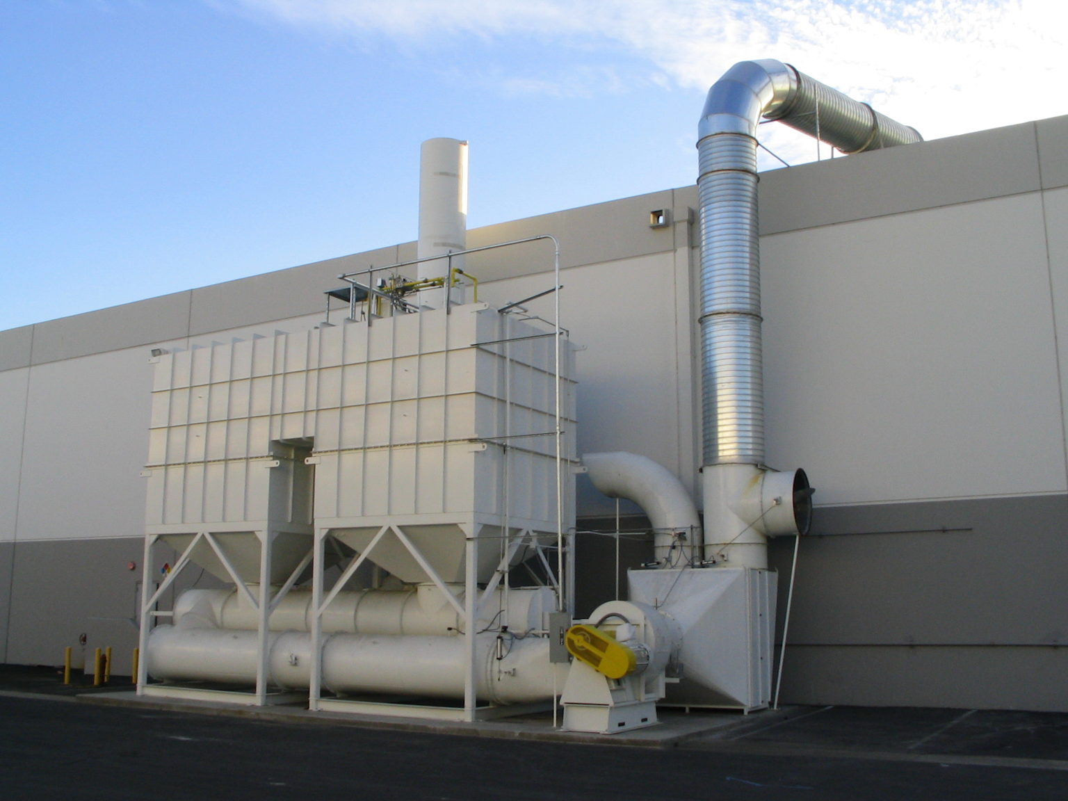 Industrial VOC thermal oxidizer system used for air and odour emission control in manufacturing plants