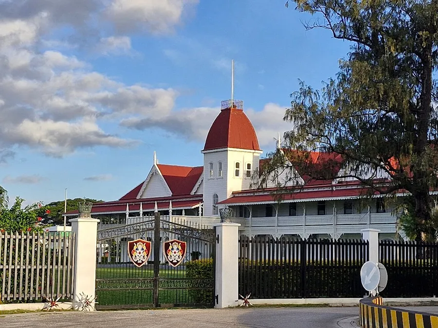 The Royal Palace in Nukualofa, Tonga, an iconic symbol of the Tongan monarchy with colonial-style architecture