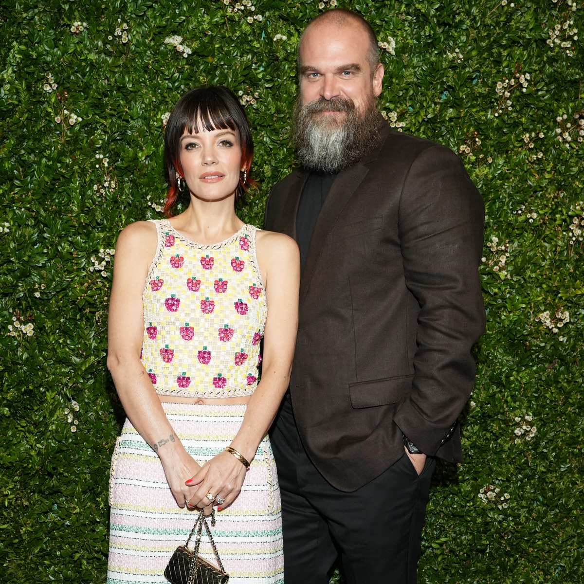 Lily Allen and David Harbour pictured together, relevant to recent news about their relationship