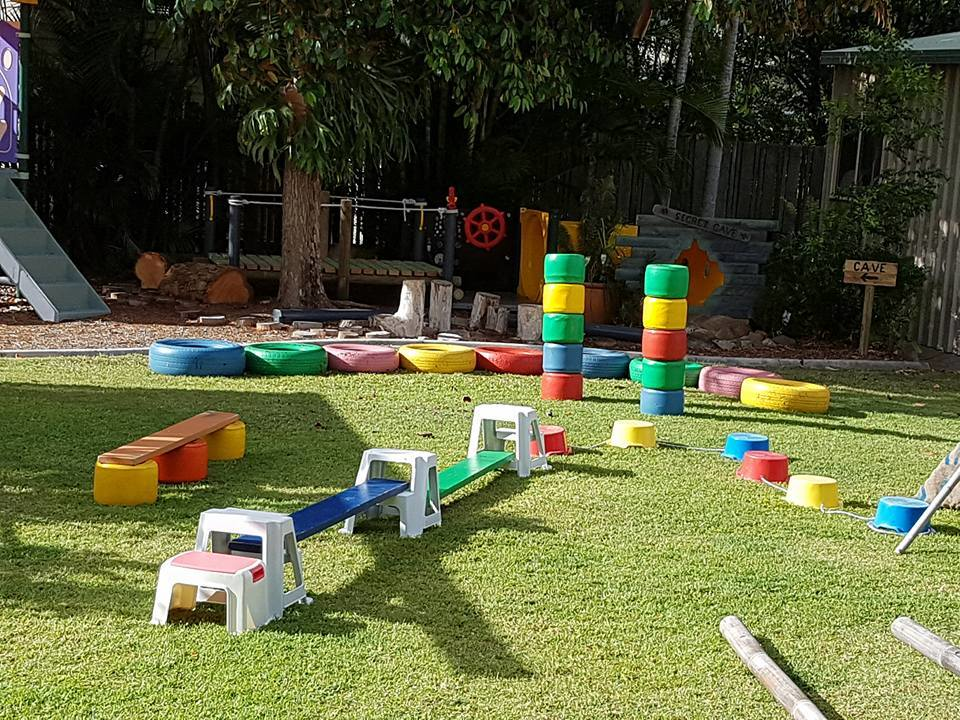 Outdoor playground with colorful equipment