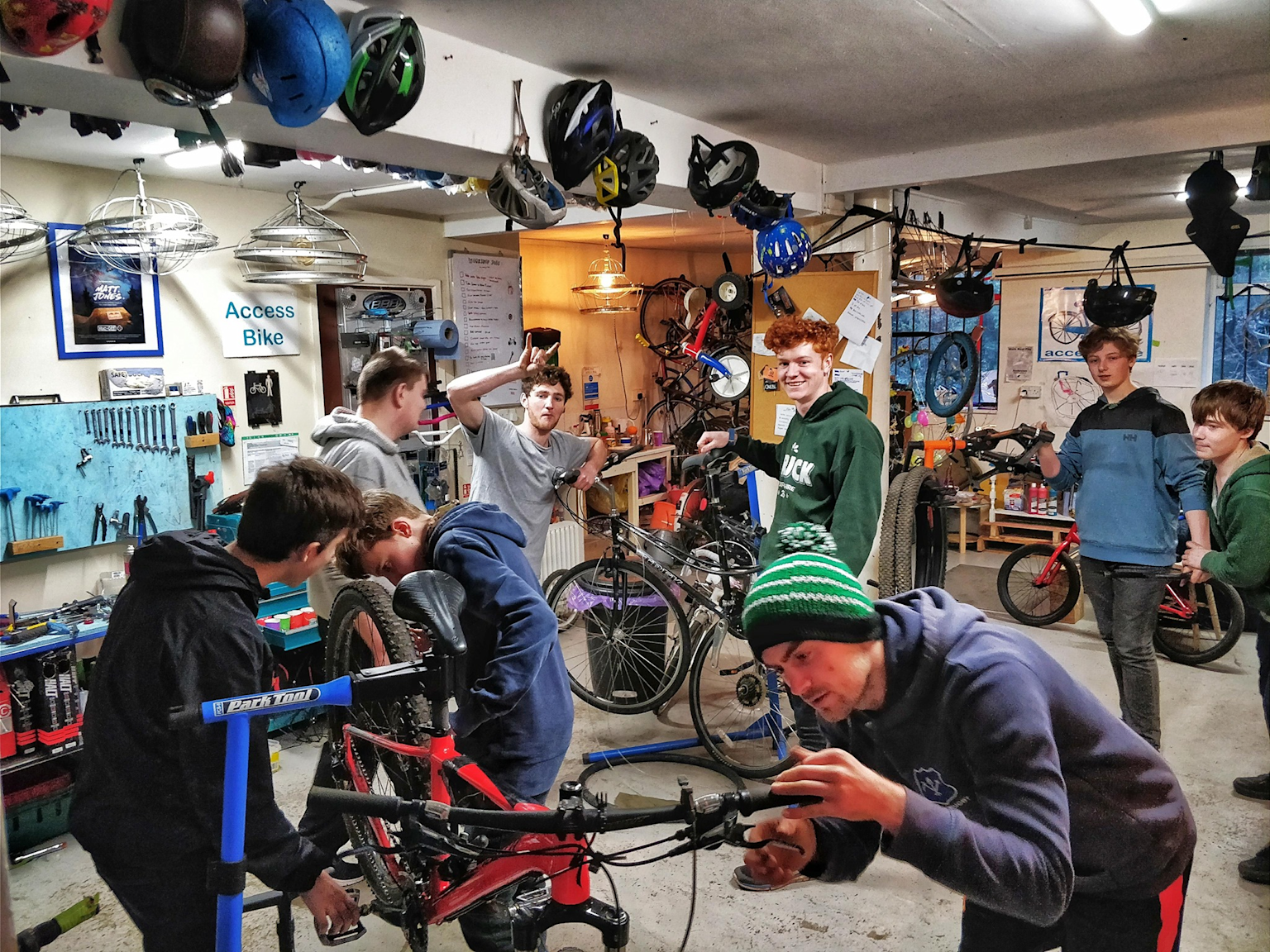 Bike workshop with community members