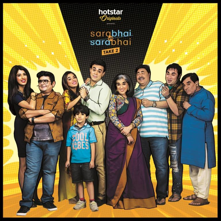 Cast of Sarabhai vs Sarabhai Take 2, featuring Satish Shah as Indravadan Sarabhai