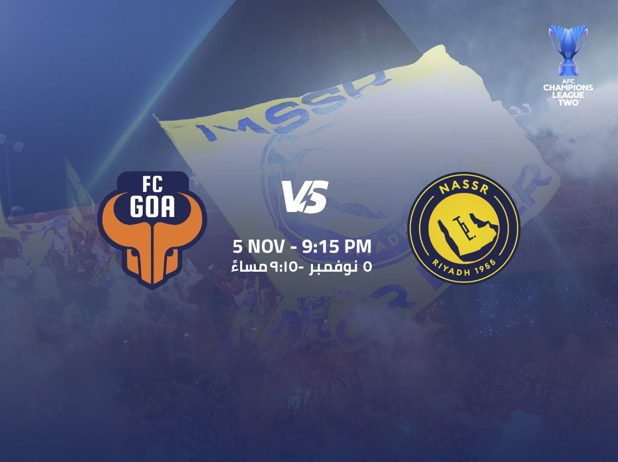 Match schedule for Al Nassr vs FC Goa in AFC Champions League Two on November 5 at 9:15 PM.