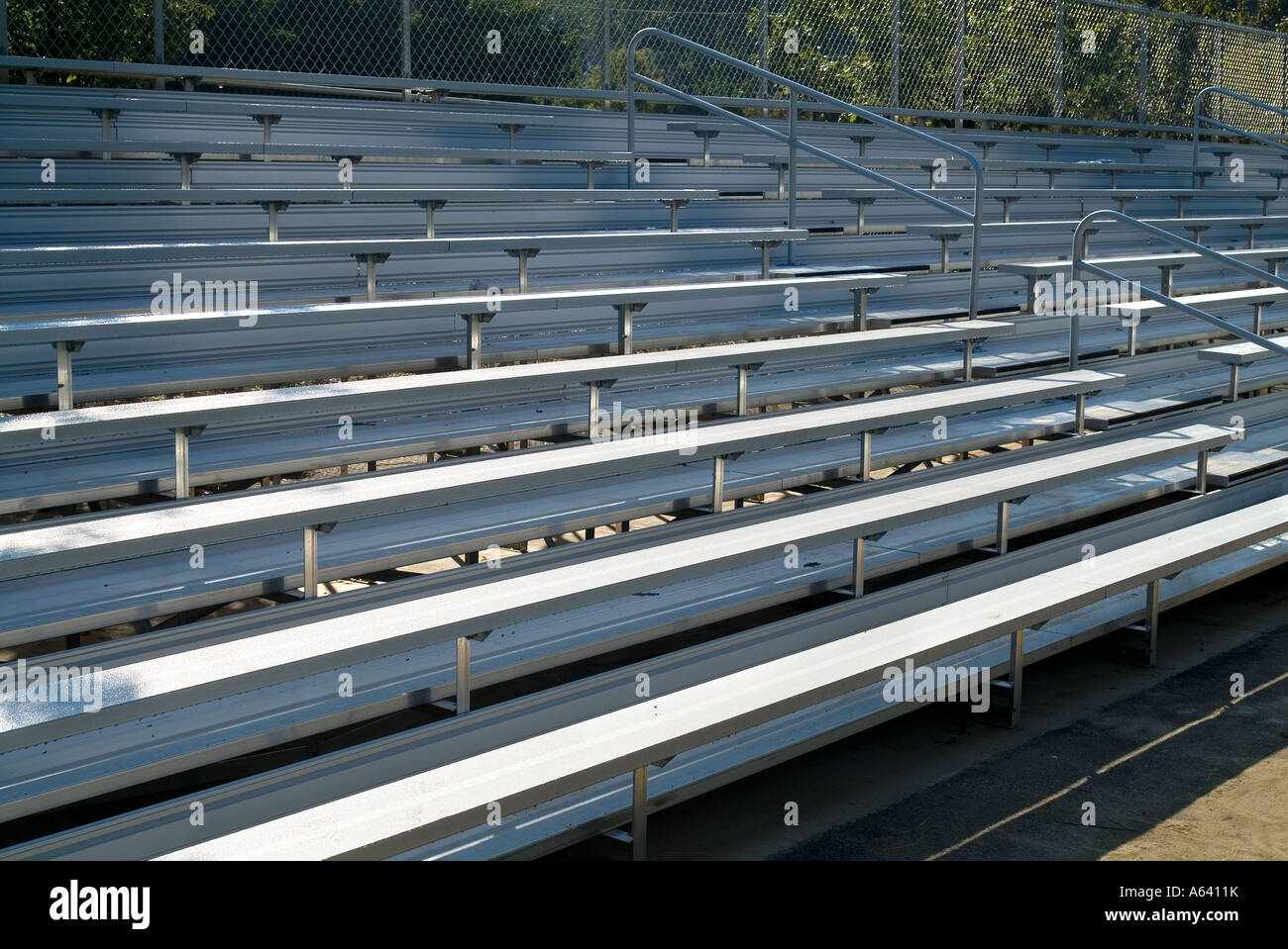 Empty stadium bleachers