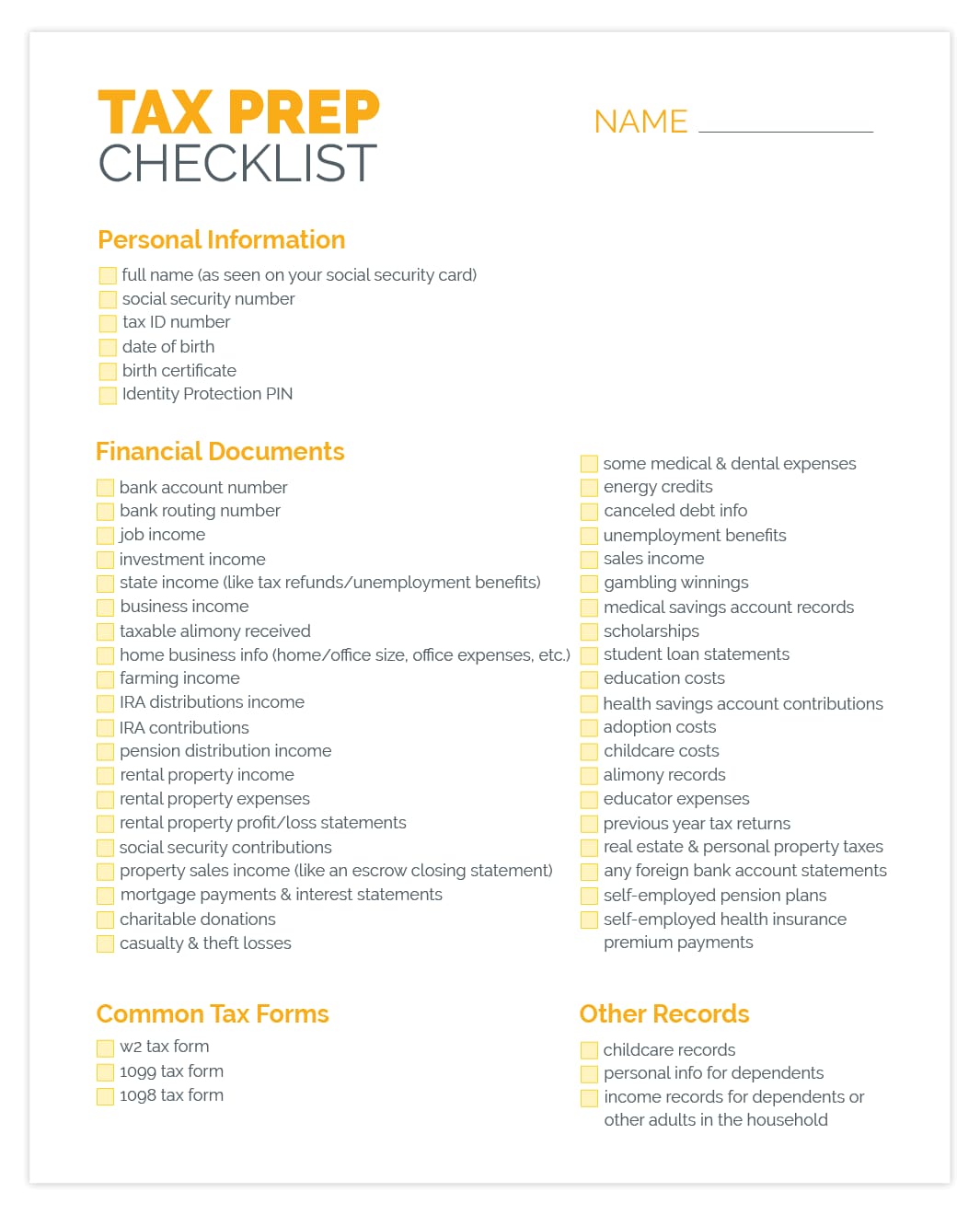 税務書類のイメージ