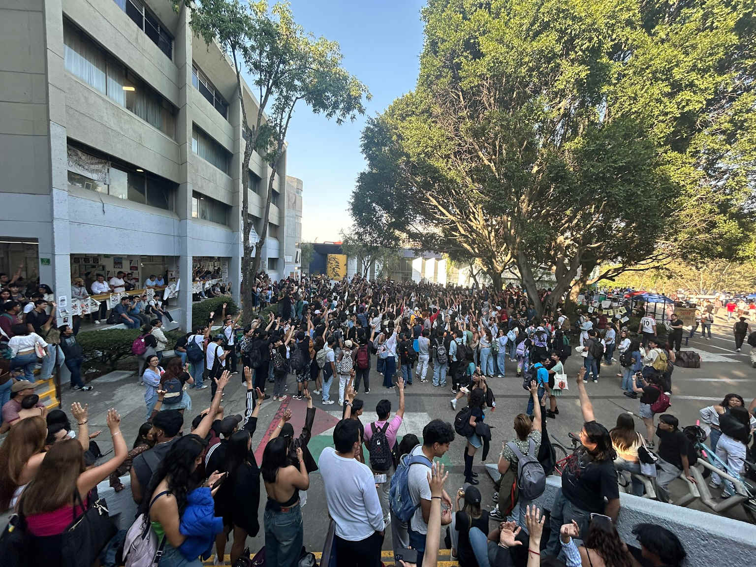 Estudiantes UNAM protesta