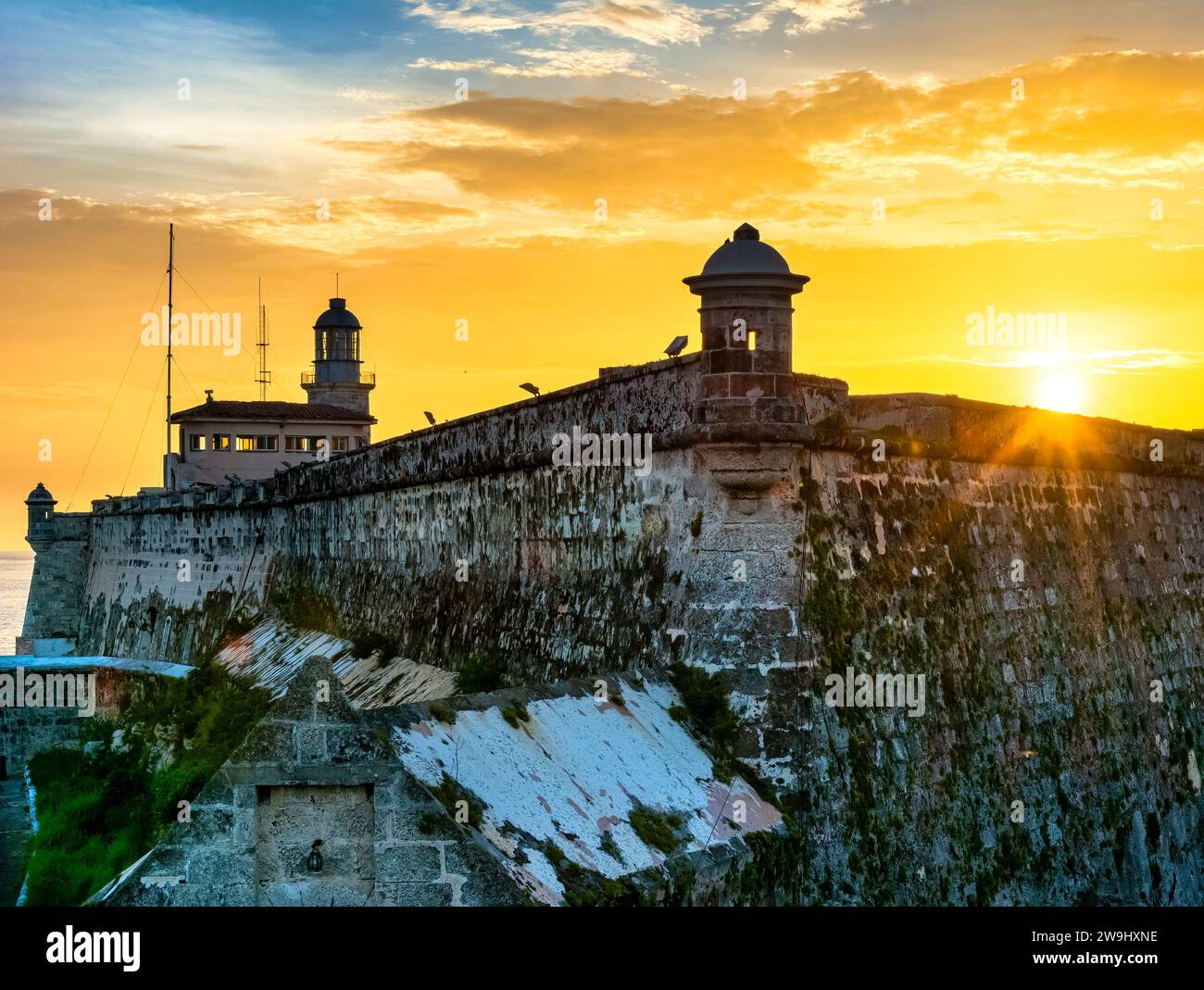 Sunset in el morro fortress hi-res stock photography and 