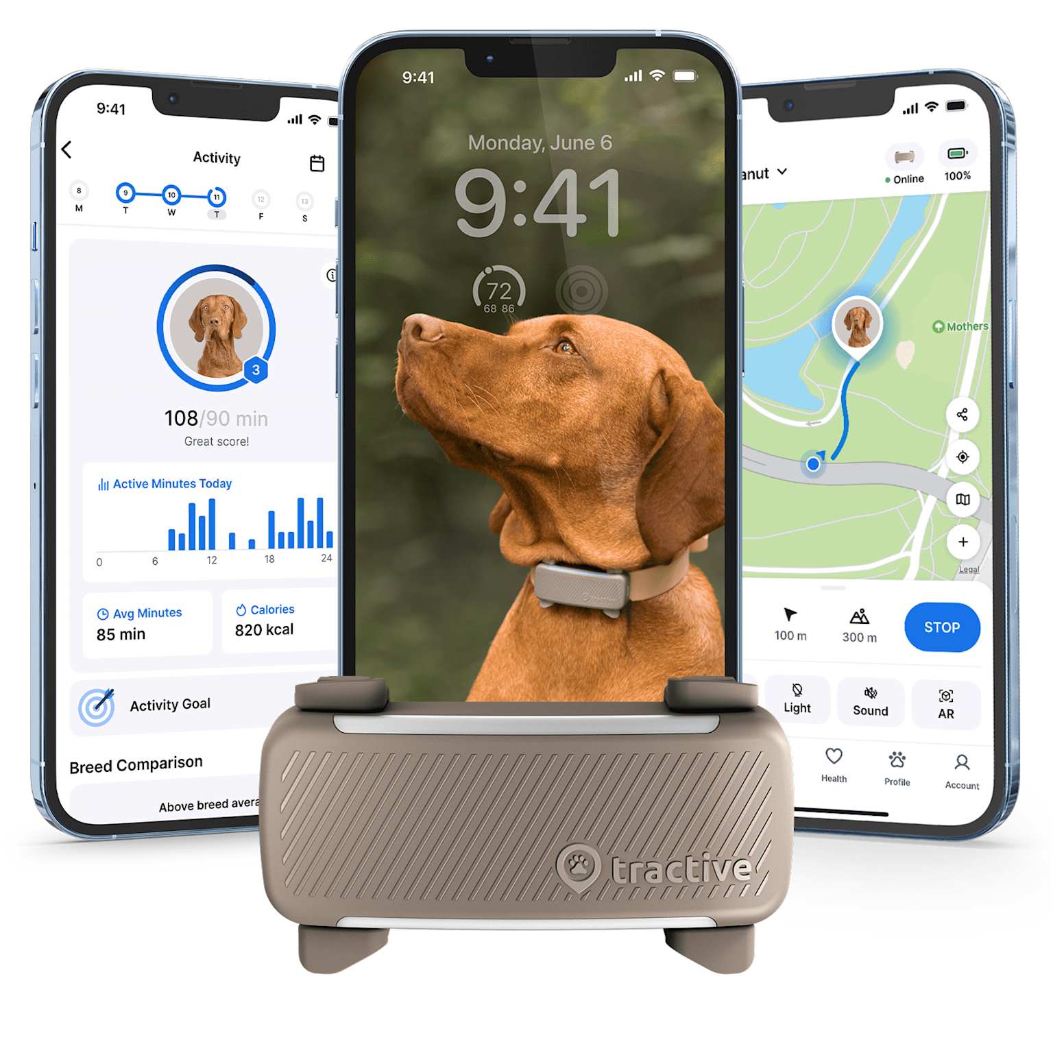 Tractive GPS tracker per cani con monitoraggio vitale