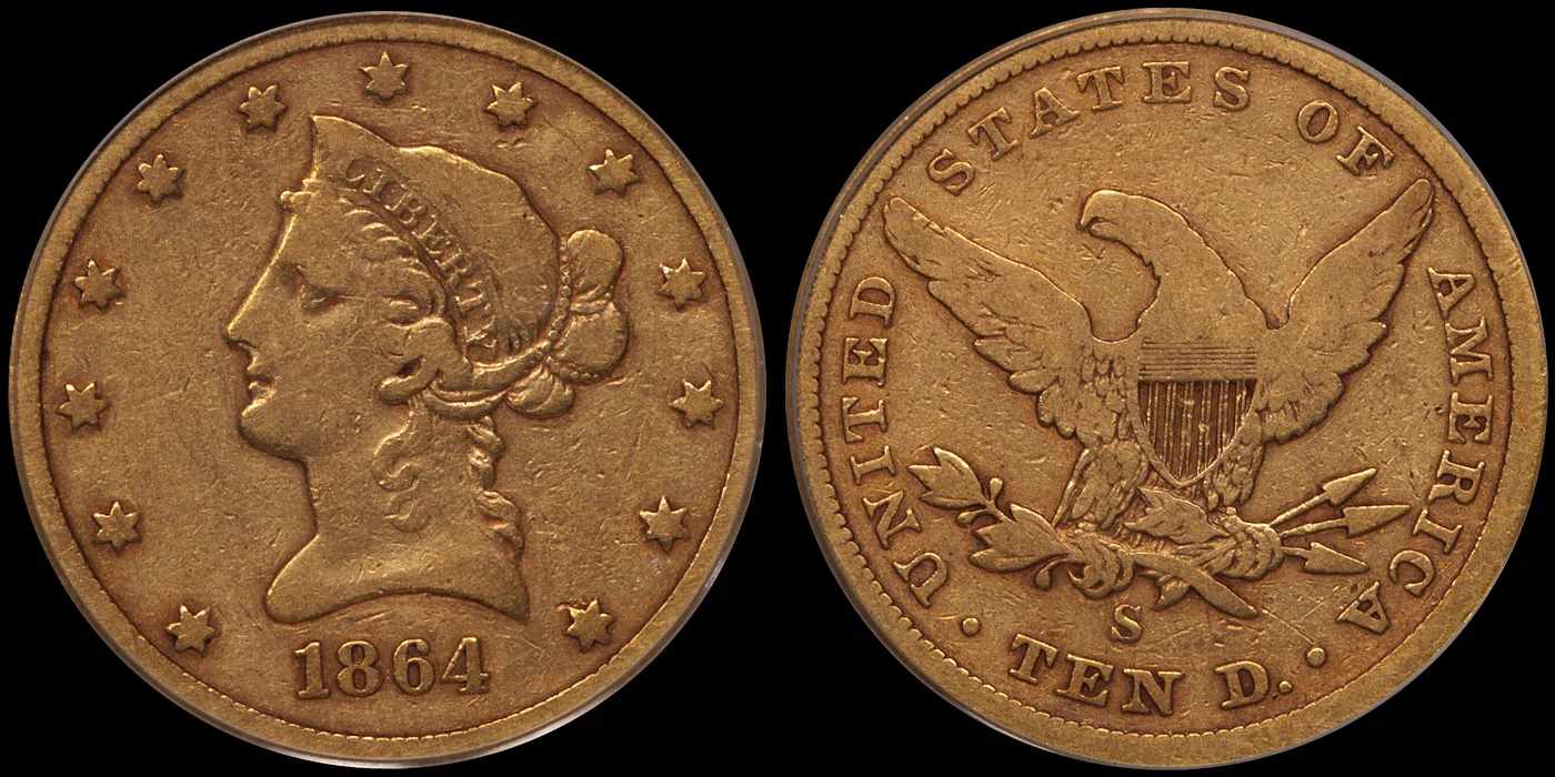 Rare coins close-up