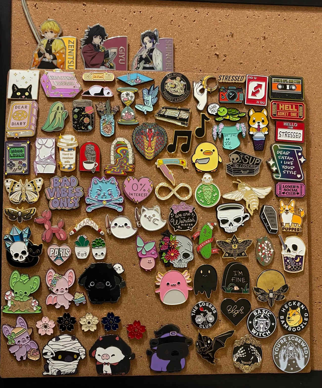 Enamel pin collection