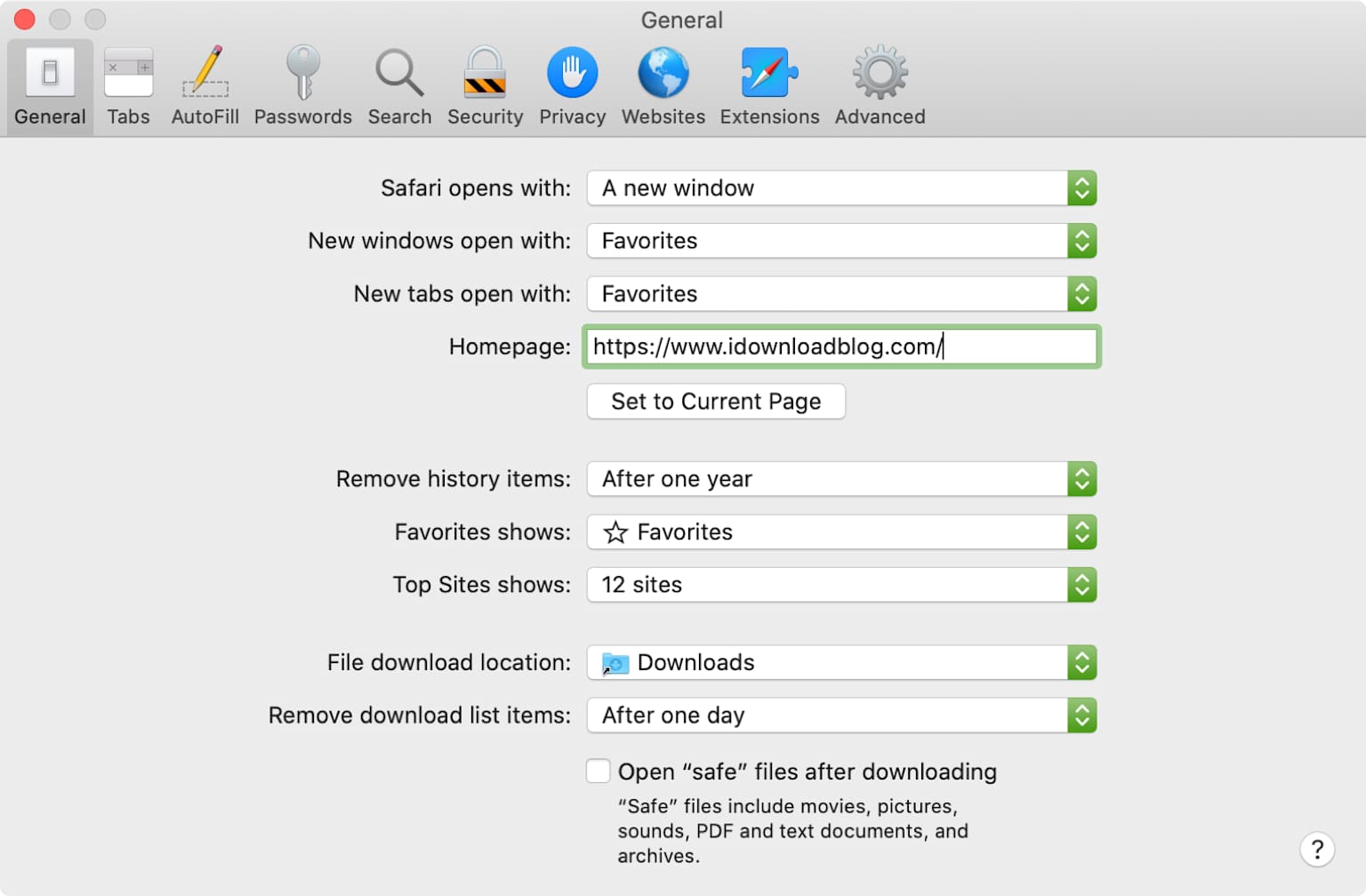 Safari Mac Download Settings