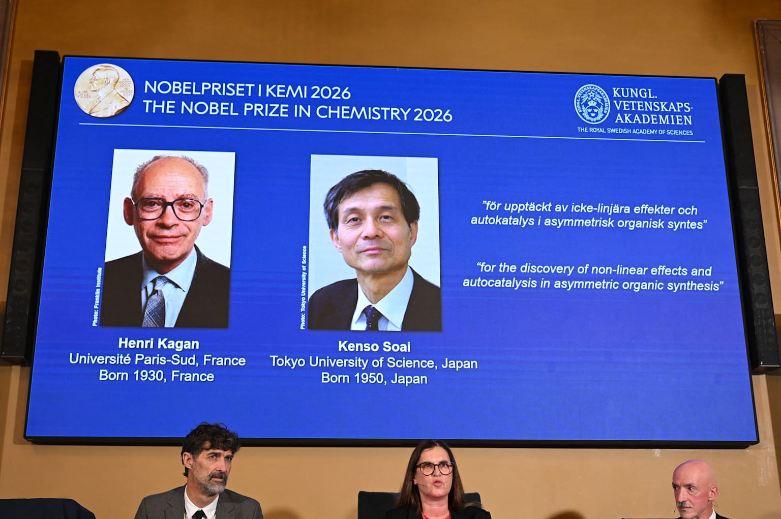 Kagan y Soai ganan el Nobel de Química por las moléculas especulares